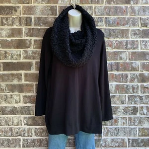 Suéter Pullover Para Mujer Alfani Cuello Capucha Negro Talla S - Imagen 1 de 13
