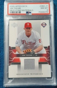 2005 Oberdeck #MM-JT Jim Thome PSA 8 NmMt HOF Meilenstein Materialien "POP"1 - Bild 1 von 5