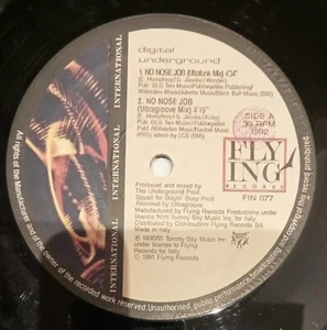 Digital Underground - No Nose Job - 1992 Flying International‎ Italy - Fin 077 - Picture 1 of 3