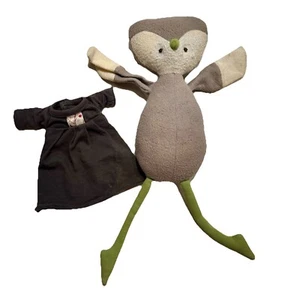 Juguete de peluche Hazel Village Lucy Owl gris 13 pulgadas algodón orgánico 2012 - Imagen 1 de 24