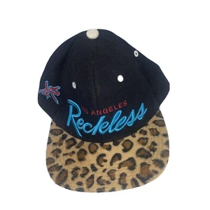 Young And Reckless Snapback Hat Los Angeles Black Multi Color And Animal Print - Picture 1 of 11
