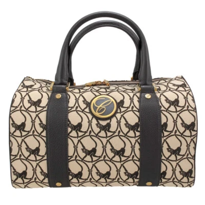 Bolso de Mano Chopard Milano Beige Tela y Cuero Marrón 95000-0328 Foto 1 de 4