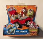 Paw Patrol Dino Rescue Marshall Figure w/Deluxe Rev Up Vehicle Nickelodeon 