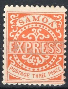 Samoa Perf 12 3d Vermillion 1879 SG 26 CV £70 Mint Hinged - Picture 1 of 2