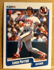 1990 Fleer Lance Parrish Baseball Card #141 Angels HOF NM O/C