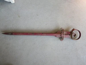 Antique Cast Iron Hay Bale Spear Farm Harpoon Primitive Farming - Picture 1 of 8