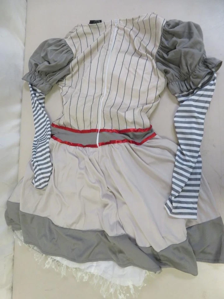 Leg Avenue Creepy Clown Halloween Costume Dress and Lace Neckpiece  M/L - Image 1 of 1