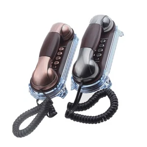Vintage European Style Corded Wall Phone with Large Button and Loud Ringer - Zdjęcie 1 z 10