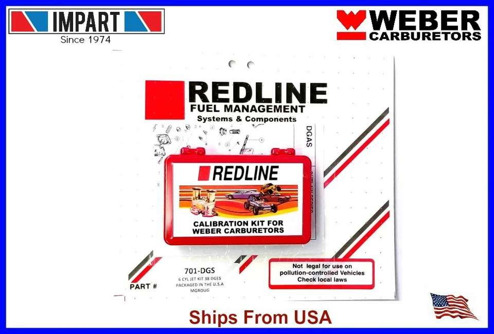 Kit de carburador Redline Weber 38 Outlaw Jet Pack DGES, DGAS, DGMS, 701-DGS Foto 1 de 1