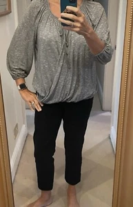 Max Studio Grey Wrap Top Size XL - Picture 1 of 4