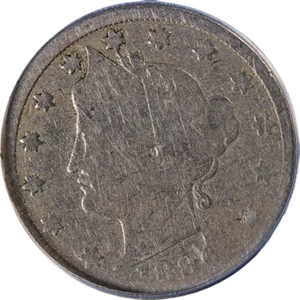 1886 Liberty V Nickel ANACS Good 6 Key Date Nice Strike - Picture 1 of 4