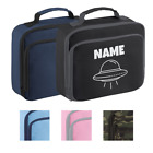Personalised UFO Lunch Box Custom Name School Kids Boys Girls Insulated Bag