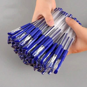 10pcs Blue Simple Classic Ballpoint Pens For Office, School, Durable, NEW - Picture 1 of 3