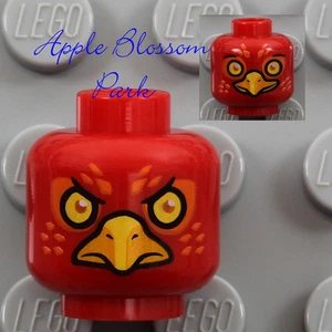 NEW Lego RED MINIFIG HEAD - Chima Phoenix Flinx Monster Orange Bird Beak Animal - Picture 1 of 1