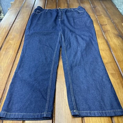 Jean de mezclilla elástico con espalda de algodón perfecto talla grande para mujer Woman Within 22 W Foto 1 de 4