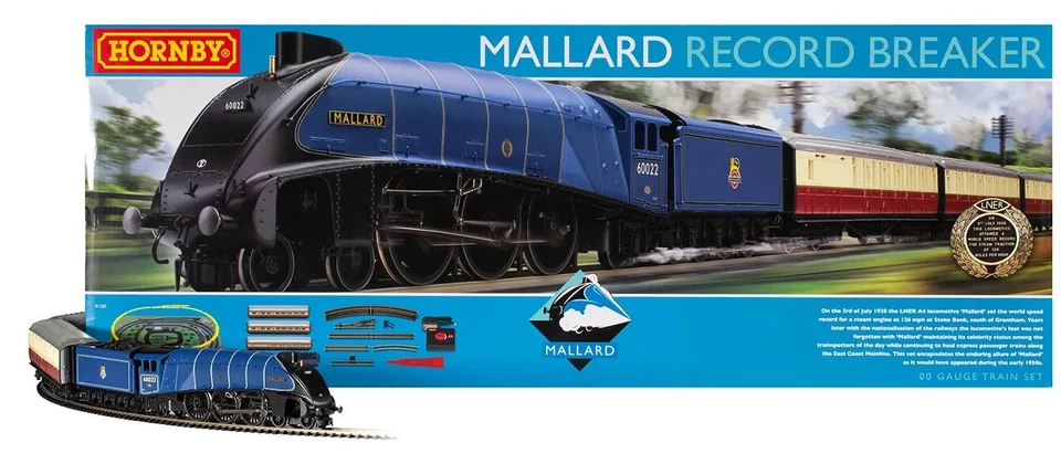 Hornby R1282M Mallard Record Breaker Train Set - Complete Starter Train Set - Image 1 of 4