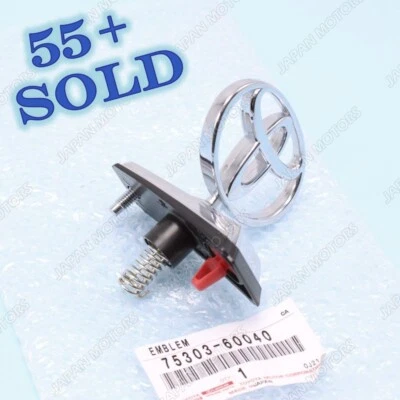 Genuine OEM Toyota Land Cruiser J70 Front Bonnet Chrome Logo Emblem 75303-60040 - Image 1 of 4