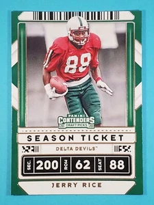 2020 Panini Contenders Draft Picks Jerry Rice Mississippi Valley State #49 - Picture 1 of 2