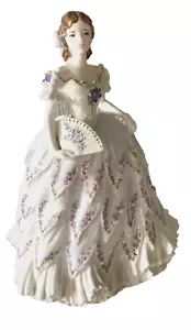 ROYAL WORCESTER KNOCHEN PORZELLAN DAMENPUPPE DER LETZTE WALZER VIKTORIANISCHE ERA PERFEKT LTD ED - Bild 1 von 9