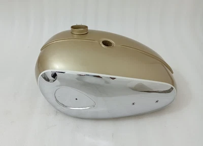 BSA A65 THUNDERBOLT 4 GALONES DORADO PINTADO CROMO ACERO GASOLINA COMBUSTIBLE TANQUE DE GASOLINA Foto 1 de 4