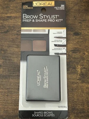 L'Oreal Loreal Brow Stylist Prep and Shape Pro Brow Kit - 386 Light to Medium - Image 1 of 3