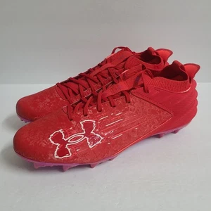 Under Armour Blur Smoke Suede 2.0 Football Cleats 3027978-600 Size 14 Red - Picture 1 of 7