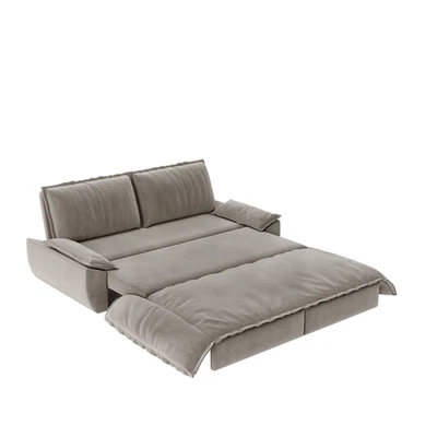 Upholstered Sleeper Sofa w/Pull Out Bed, Convertible Queen Size Sofa Couch Bed - Image 1 of 4