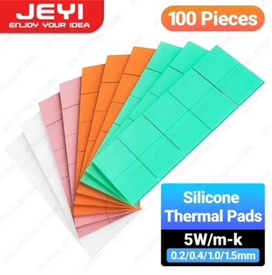 JEYI 100er-Pack wärmeleitende Silikonpads, M.2 SSD NVMe NGFF Thermal Pad für PC - Bild 1 von 4