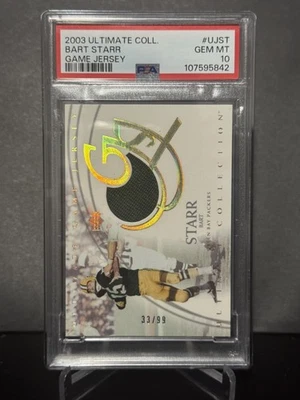 2003 Upper Deck Ultimate Collection - PSA 10 Game Jersey Bart Starr Green Bay - Image 1 of 4