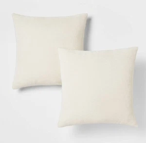 Chenille square throw pillows with knife edge (2 pack) - Picture 1 of 2