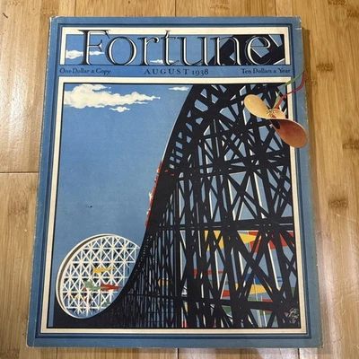 Fortune Magazine Aug 1938 Coney Island; Robert Riggs; Reynolds Tobacco; Czech  - Image 1 of 4