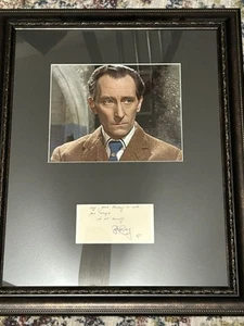 Peter Cushing Signed Autograph Framed COA Star Wars Dracula Sherlock Doctor Who - Picture 1 of 3