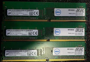 (3) Micron 4GB DDR4-2133 PC4-17000 1Rx8 DIMM Desktop RAM MTA8ATF51264AZ-2G1B1 - Picture 1 of 1