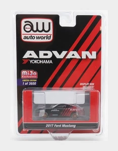 1:64 Auto World Ford Usa Mustang Coupe Advan 2017 Black Red AUTOWORLD AWCP7584 M - Bild 1 von 2