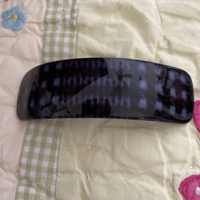 "Accesorios para el cabello pasador francés diseño azul y negro curvo 4""" Foto 1 de 4