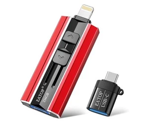 256GB Flash Drive Intended for iPhone iPad Android and Computers - Afbeelding 1 van 3