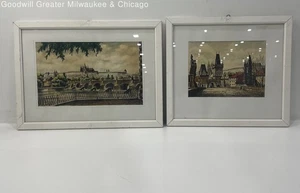 V Barcik Prague CZ Prints of Towns Framed - Picture 1 of 3