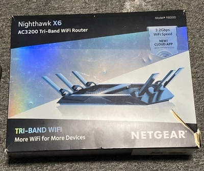 Netgear Nighthawk X6 AC3200 Tri-Band Wifi Gaming Router R8000 - Image 1 of 4