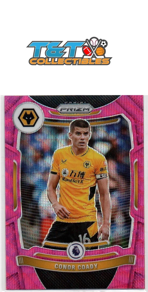 Conor Coady 2021-22 Panini Prizm PL Pink Wave #48 Wolverhampton Wanderers 9a - Image 1 of 1