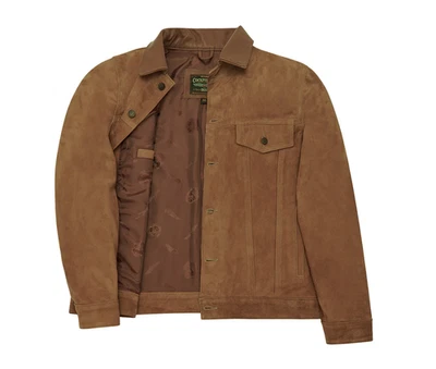 COCKPIT USA Suede Trucker Jacket Z21Z002 USA Made - Image 1 of 4