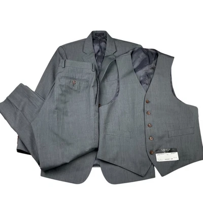 NEW Ralph Lauren LRL Men's 100% Wool Slim Fit 3-Piece Suit Gray • 38S | 32x26 - Image 1 of 4