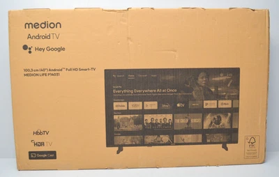 MEDION LIFE P14031 (MD 29242) FHD Fernseher 40 Zoll Smart TV Android HDR Neu - Bild 1 von 2