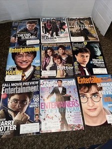 Lot Of 9 Vintage Harry Potter Magazines Entertainment Weekly In Plastic Sleeves - Picture 1 of 10