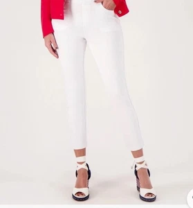 Pantalones Cortos Belle by Kim Gravel Alto Ponte 5 Bolsillos Ajustados Blancos 12T A304034 - Imagen 1 de 3