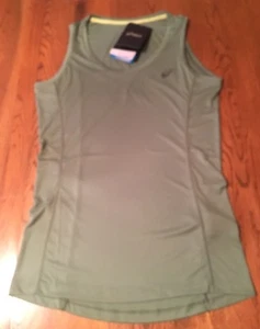 Asics Motion Dry Fuji Trail Tank Top Green Shirt Women's M NWT! $50 - Picture 1 of 8
