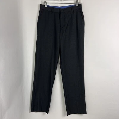 Pantalones de vestir IZOD jóvenes niños talla 20 gris pierna recta plisados frente mezcla de lana Foto 1 de 4