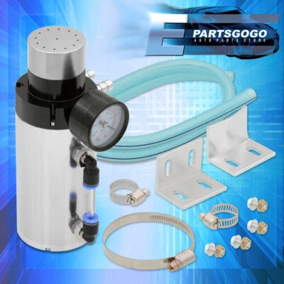 For Honda Oil Catch Reservoir Capacity Overflow Tank Breathe Gauge Silver - Imagem 1 de 4