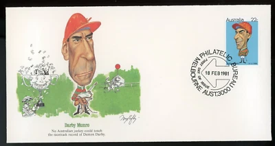 AUSTRALIA 1981 FIRST DAY COVER, SPORTS IN AUSTRALIA, DARBY MUNRO  !! N42 - Image 1 of 2