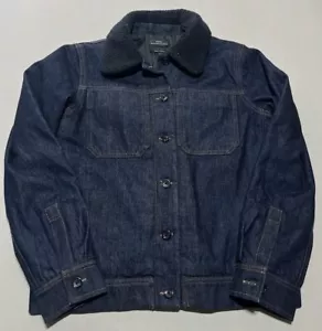 A.P.C. Julien Sherpa Denim Jacket Dark Size 36 AS2 - Picture 1 of 6