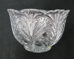 Cuenco de cristal con plomo vintage Violetta de 6 pulgadas Polonia con etiqueta - Imagen 1 de 9
